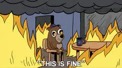 This is Fine dog in burning room