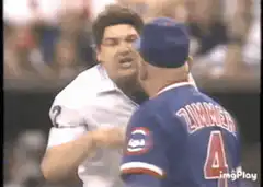 Rick Wills yelling at Jim Riggleman