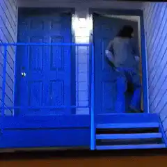 Dwight Schrute runs back inside