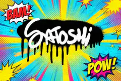 Satoshi graffiti comic animation