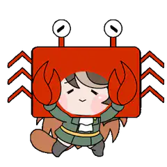 chibi character in crab costume