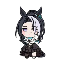 Chibi horse girl with black ears