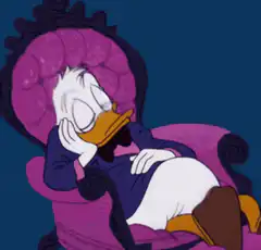 Scrooge McDuck bored in chair
