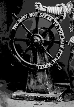 You must not speak to the man at the wheel