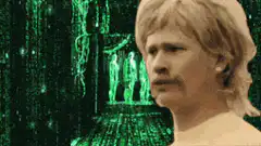 The Matrix with a mustached man