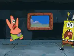 SpongeBob and Patrick screaming in fear