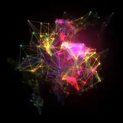 Colorful abstract network animation