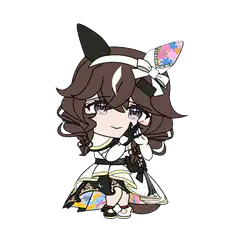 chibi horse girl smiling