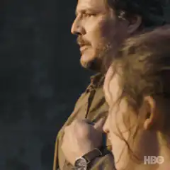 Pedro Pascal turns to look at camera