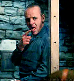 Anthony Hopkins licking lips