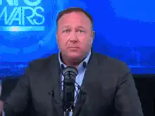 Alex Jones disintegrates into pixels
