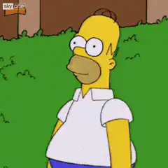 Homer Simpson falls into a hole