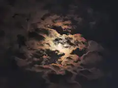 moonlight through clouds