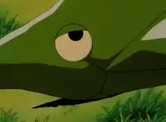 green lizard eye blink