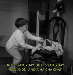 Baby dancing to Saturday song