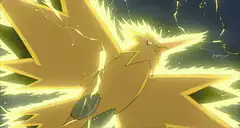 Zapdos glowing with electricity