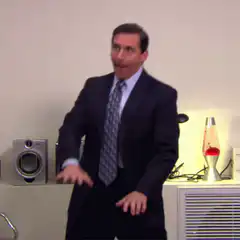 Michael Scott dancing in the office