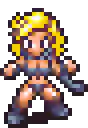 pixel art blonde warrior girl