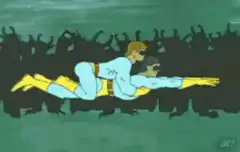 Superman and Lois Lane flying