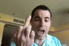 Man flipping the bird