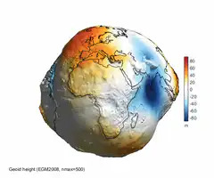 Rotating 3D geoid height model