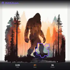 Bigfoot jigsaw puzzle game