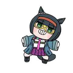 Chibi cat girl dancing