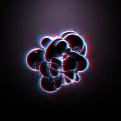 3D anaglyph flower animation