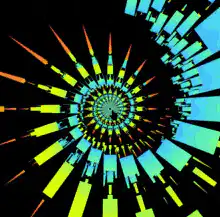 Colorful psychedelic spiral animation