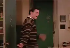 Joey closing the door on Chandler