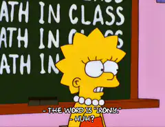 Lisa Simpson explains irony
