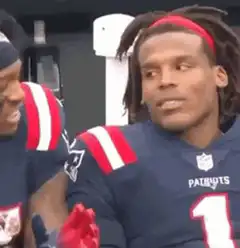 New England Patriots player falls back laughing