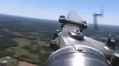 propeller plane cockpit view