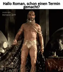 Roman standing in golden armor