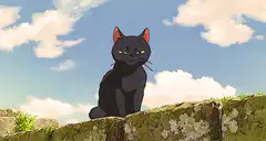 Jiji the cat meowing and walking away