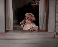 Baby ghost appears in window