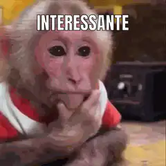 Monkey thinking interested