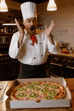 Chef reacts to kiwi pizza