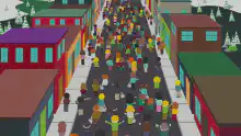 South Park crowd cheering