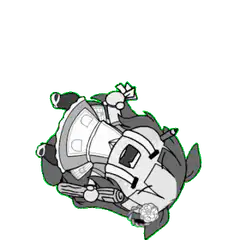 Chibi robot spins and shrinks