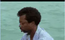 Man turns head and eyes pop out