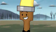 Matchstick character laughing and smiling
