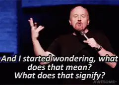 Louis C.K. wondering what it means