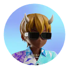 3D devil avatar with sunglasses