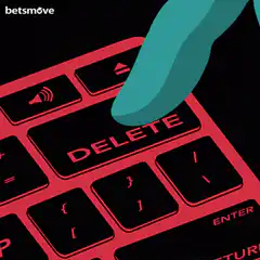 Finger pressing delete key