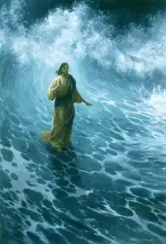 Jesus walking on water