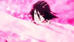 Byakuya Kuchiki pink energy