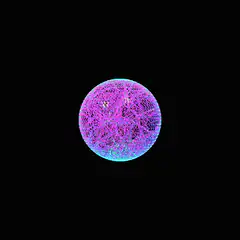 Colorful wireframe sphere explosion and reformation