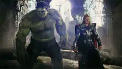 Hulk punches Thor
