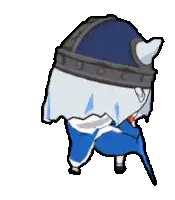chibi knight character spinning